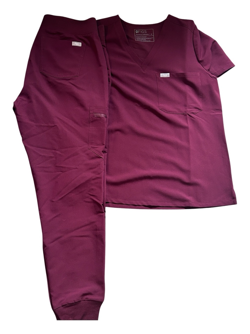 FIGS Women's Scrub Set in Burgundy Plum
